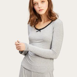 NEW! Morgan Lane June PJ Top in Grey